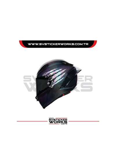 Pençe Wolf Sticker Kask Sticker Kasklar Uyumlu Tek Yön 1 Adet Hologram