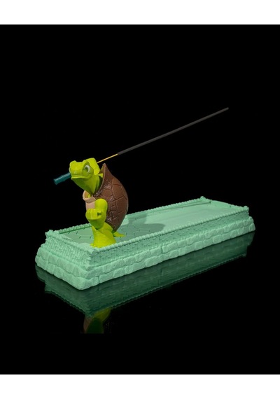 Kaplumbağa Figürlü Dekoratif Tütsülük 29x13x9 Cm - 3d Baskı