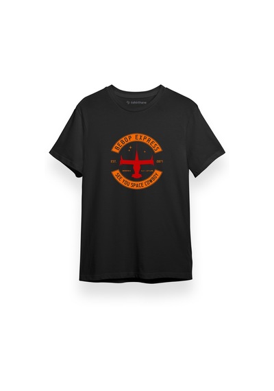 Cowboy Bebop Express Siyah Kısa Kol Erkek Tshirt 001