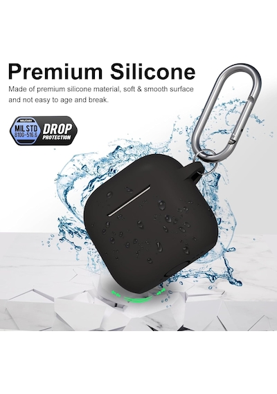 Soft Yumuşak Lansman Esnek Silikon Airpods Pro 3 İle Uyumlu İçi Kadife Kulaklık Kılıfı Ve Karab