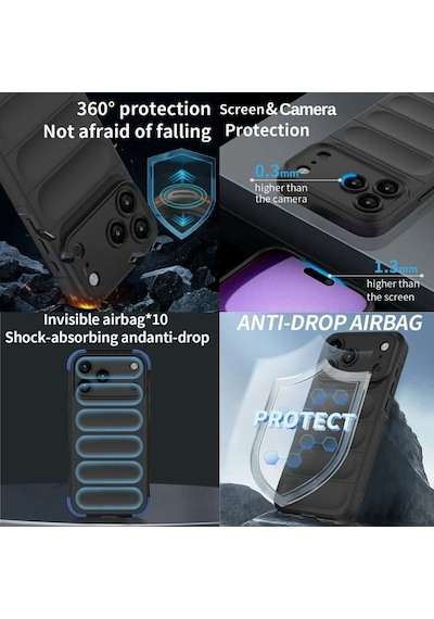 Samsung Galaxy A23 5G Uyumlu Silikon Kılıf - Kamera Korumalı Esnek Airbag Kapak - Kırmızı