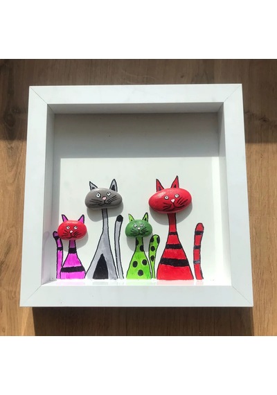 Northcity Eşsiz Doğal Taş Efektli Hayvan Görselli Duvar Panosu 20x20cm Mdf
