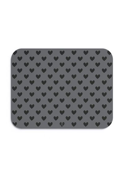 Siyah Renkli Kalpli Desenli Ergonomik Mouse Pad, Kaymaz Yüzey İle Ev Ve Ofis Kullanımı İçin İdeal