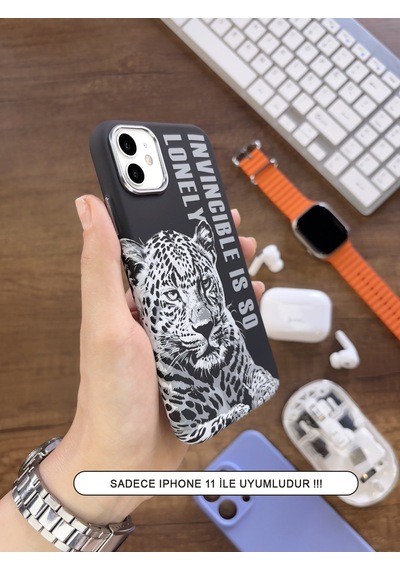 İphone 11 Kılıf Magsafe Uyumlu Hayvan Figürlü Premium Kapak Kılıf Soo-740 Desen8
