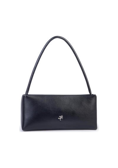 Nas Bag Kadın Basic Baget Omuz Ve Çapraz Çanta Siyah Kımera 27x12 Cm Siyah