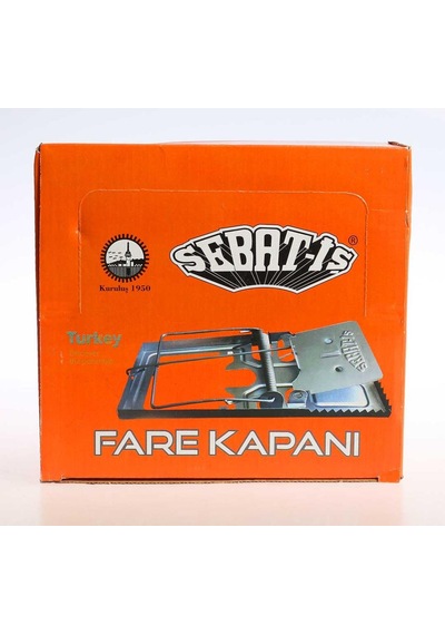 Sebat-İş 12'li Fare Kapanı Metal Gri