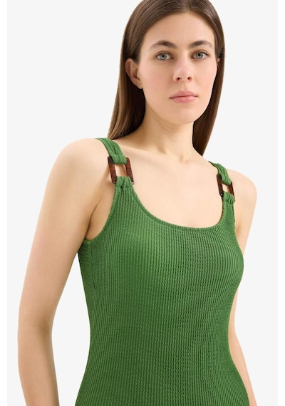 DeFacto Regular Fit Bürümcük Mayo-Fall in Love T8005AZ25SMGN774 Yeşil