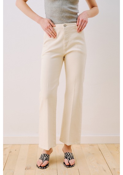 Manuka Orta Bel Flare Paça Jean Ekru Ss26pnt00014-02