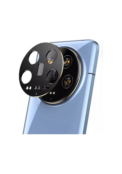 Xiaomi Mi 14 Ultra Uyumlu Kamera Lens Koruyucu Camı Siyah Çerceveli Temperli Lens Koruma Cam