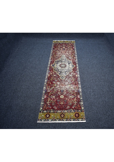 Zehra Abla Halı Vintage El Dokuma Ender Kayseri Yün Yolluk Halısı 7373 Çok Renkli