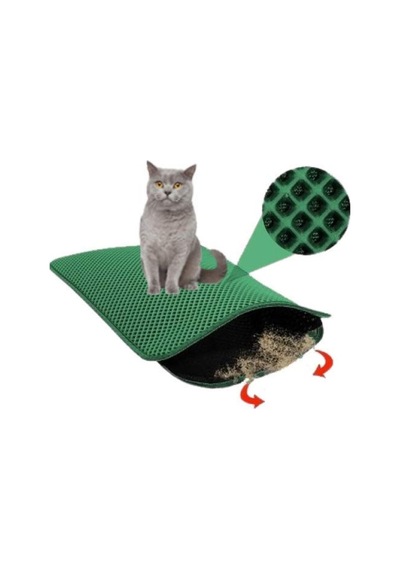 Elekli Kedi Tuvaleti Paspası - 60 X 40 Cm 2li