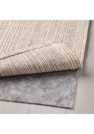 Natürel İnce Halı 120x180 cm %100 Pamuk MeridyenDukkan Kırık Beyaz 2 mm
