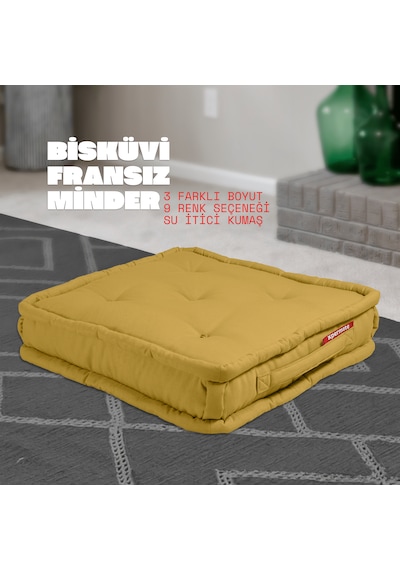 Xpermate Bisküvi Minder Petek Önü Fransız 55x55x14 Hardal