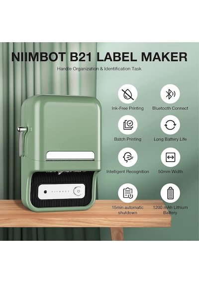 Hallow NiiMbot B21 Kablosuz Taşınabilir Bluetooth Etiket Makinesi