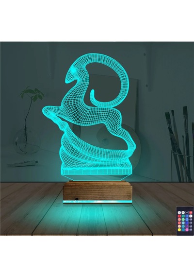 Luvivia Koç Burç 3d Lamba - Masa Gece Lambası Şeffaf