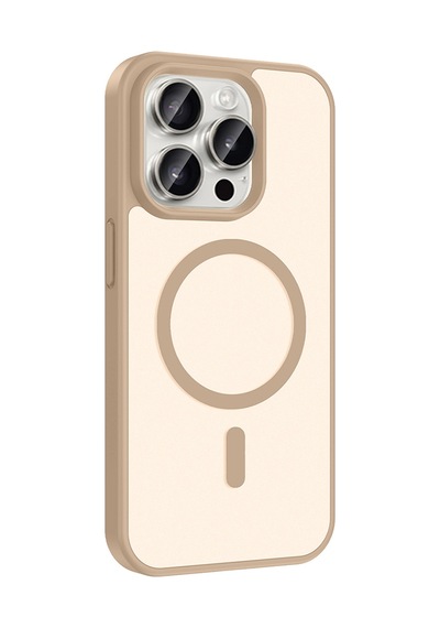 İphone 15 Pro Kılıf Magsafe Kamera Korumalı Mat Parmak İzi Tutmayan Grlpro Desert Gold