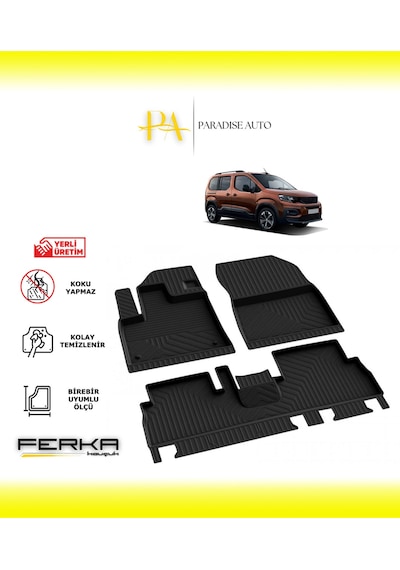 Peugeot Rifter 2019 Ve Üstü 4d Havuzlu Paspas