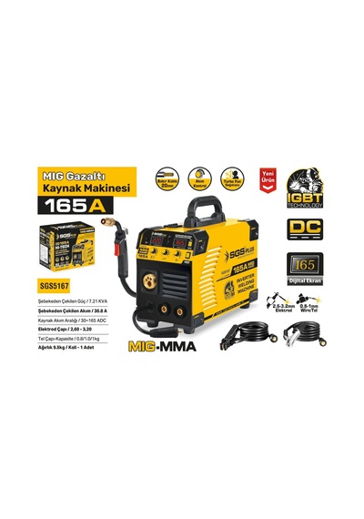Sgs5167 - 165 Amper İnvertör Gazaltı Kaynak Makinesi
