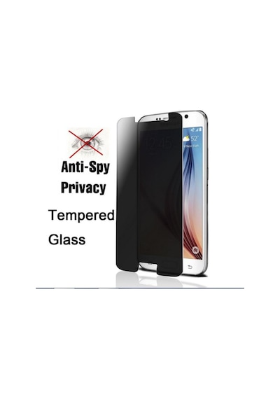 Samsung Uyumlu Galaxy S6 Gizlilik Sağlayıcı Ekran Koruyucu+Silikon Kılıf