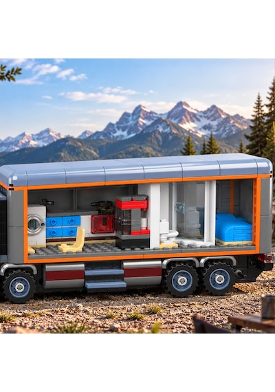 Mould King 24071 Ağır Hizmet Tipi Karavan Yapım Seti 615 Parça
