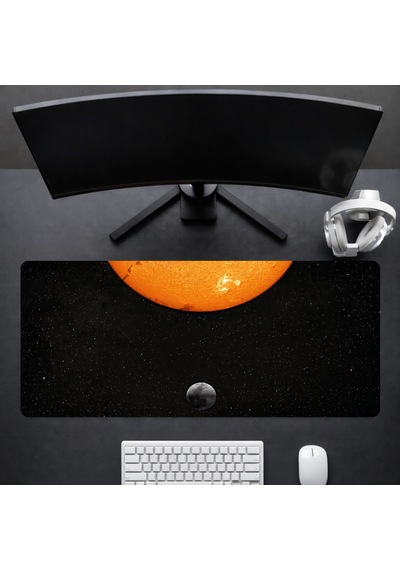 90x40 Cm Uzay Desenli Oyuncu Gaming Mouse Pad Kaymaz Kauçuk Taban Fare Altlığı XXL Mousepad Galaxy Serisi