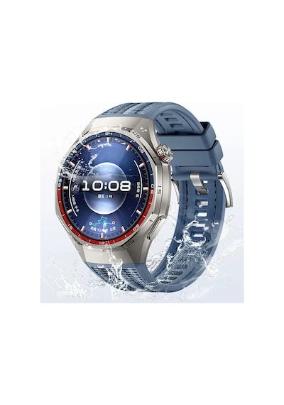 Huawei Watch Gt 6/5 Pro 46mm Kordon Lansman Kumaş Dikişli Silikon  Klips 1e-1 Uyum 102