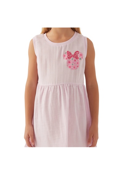 Kız Çocuk Minnie Mouse Elbise Gül