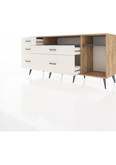 Hyperion Konsol 2 Raflı 5 Çekmeceli 176x44x83 Çam-antrasit/aytaşı Antrasit/aytaşı Hyperion Konsol 2 Raflı 5 Çekmeceli 176x44x83 Çam-antrasit/aytaşı Antrasit/aytaşı