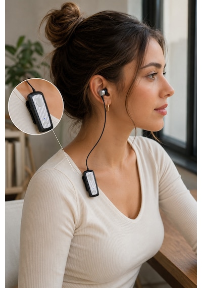 Exenar - Gold - Titreşimli Kablosuz Makaralı Kulaklık Titreşimli Bluetooth Kulaklık 15 Saat