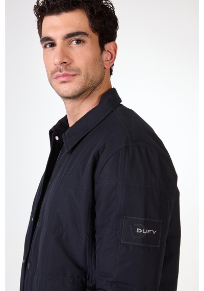 Dufy Lacivert Kapitone Erkek Mont - Slim Fit Lacivert