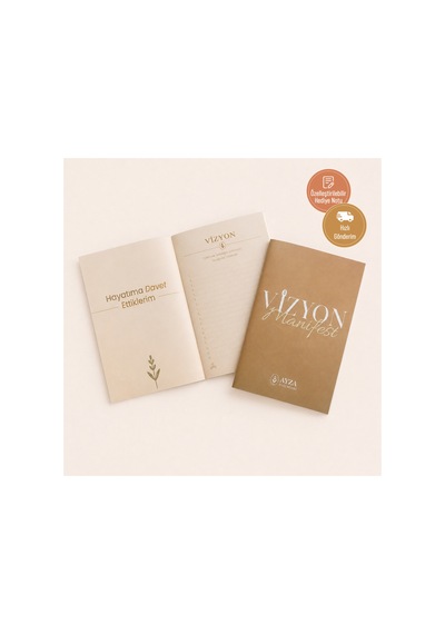 Vizyon & Manifest Defteri 114 Sayfa Hedef, Niyet Ve Manifest Defteri Bej - 914606270 Bej