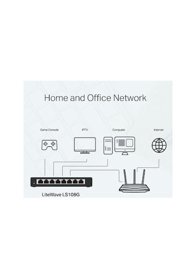 Tp-link Ls108g 8 Port 10-100-1000 Mbps Switch Metal