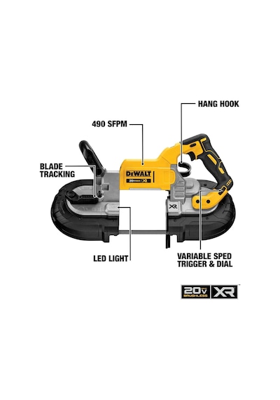 Dewalt DCS374N XJ Akülü Şerit Testere Aküsüz Solo