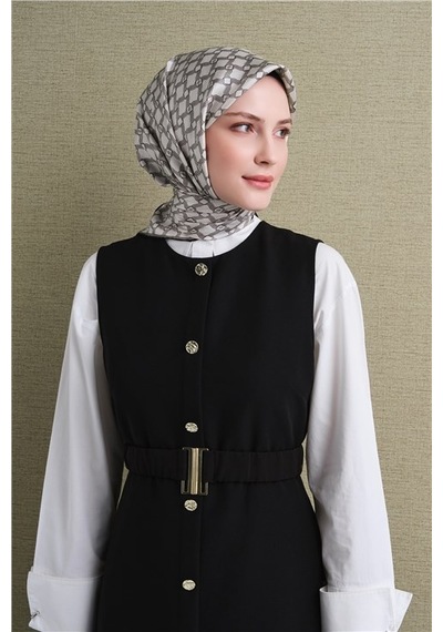 Armine Saf İpek Sura Eşarp 9636d 01 Koyu Lacivert Siyah