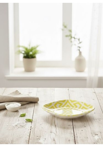 Tulu Porselen 19 Cm Mrt Kayık Tabak Dbsarı Kilim D Sarı