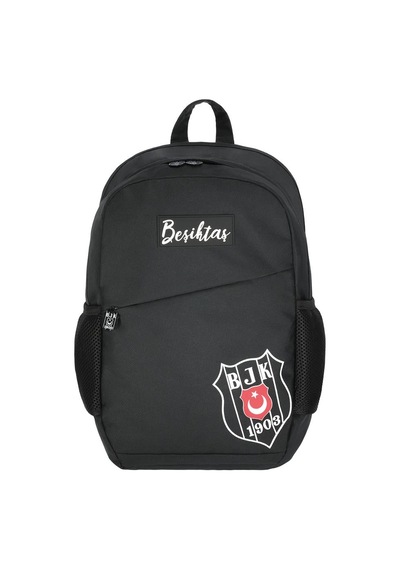 Beşiktaş Gümüş Logo Detaylı Comfort Sırt Çantası 25334 Beşiktaş Okul Çantası Desenli
