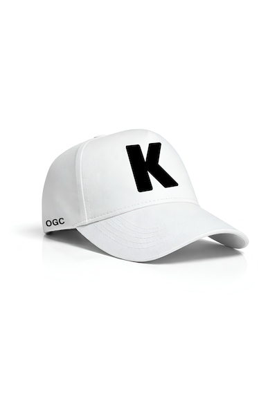 Ogc K Harfi Unisex Şapka Beyaz