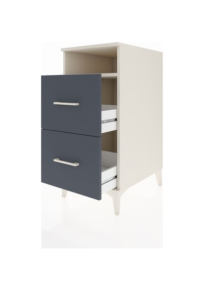Kronos Komodin Tek Raflı 2 Çekmeceli 44x59x96 Aytaşı-antrasit Aytaşı