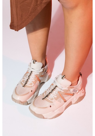 Luvishoes Leona Bej Kadın Spor Sneakers Bej
