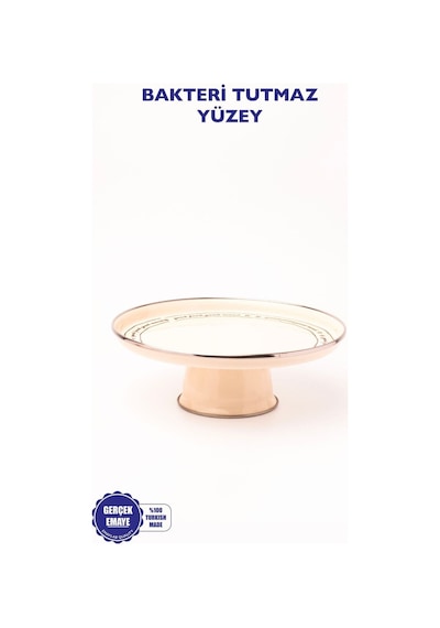 Mood Emaye Pasta/kek Sunum Standı 24 Cm Krem