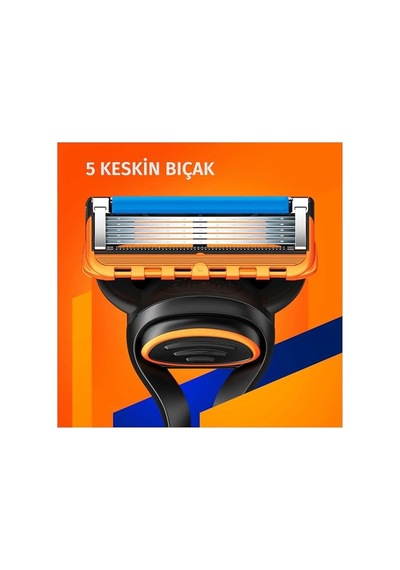 Gillette Fusion Tıraş Makinesi + 5 Adet Yedek Tıraş Bıçağı + Premium Stand Hediyeli Paket