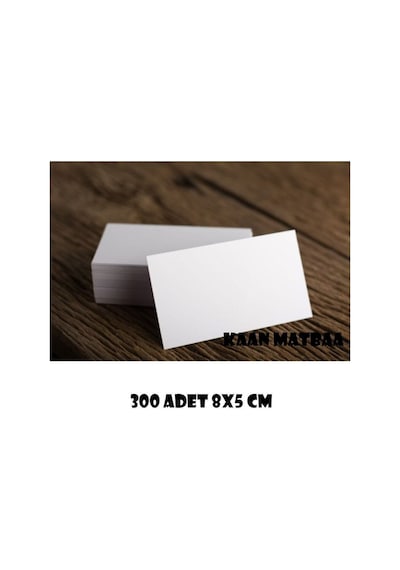 300 Adet 300 Gr Selefonsuz 8x5 Cm Boş Baskısız Kartvizit