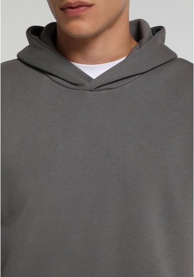 Colin's Colins Relaxed Fit Kapüşonlu Düz Erkek Gri Sweatshirt Cl1082263 Q1.v2 Dgr Koyu Gri Colin's Colins Relaxed Fit Kapüşonlu Düz Erkek Gri Sweatshirt Cl1082263 Q1.v2 Dgr Koyu Gri