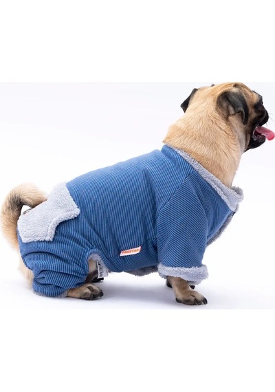 Pawstar Kedi Ve Küçük Köpek Mavi Alabama Tulum L Sırt33cm Göğüs46cm Boyun30cm