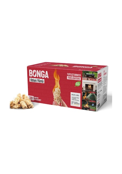 Bonga Şömine Tutuşturucu %100 Doğal - 150 Adet 2 Kg