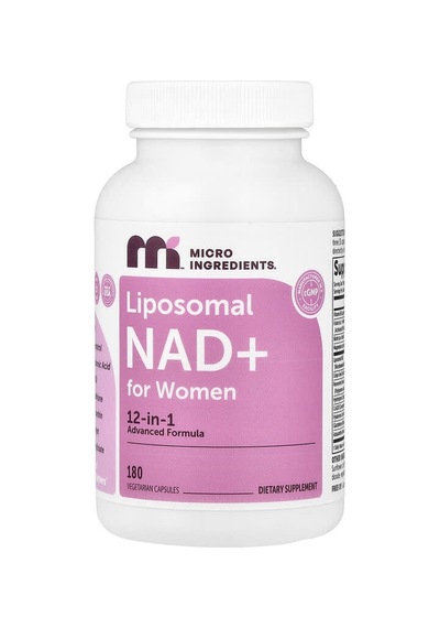 Micro Ingredients, Liposomal Nad+ For Women, 180 Vegetarian Capsules