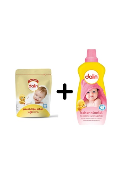 Granül Doğal Sabun 500 Gr + Konsantre Yumuşatıcı Bahar Ninnisi 1200 Ml