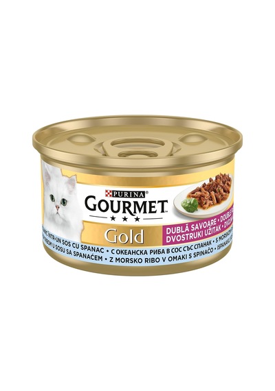 Gold Çifte Lezzet Okyanus Balığı & Sebzeli Yaş Kedi Maması 24 X 85 Gr
