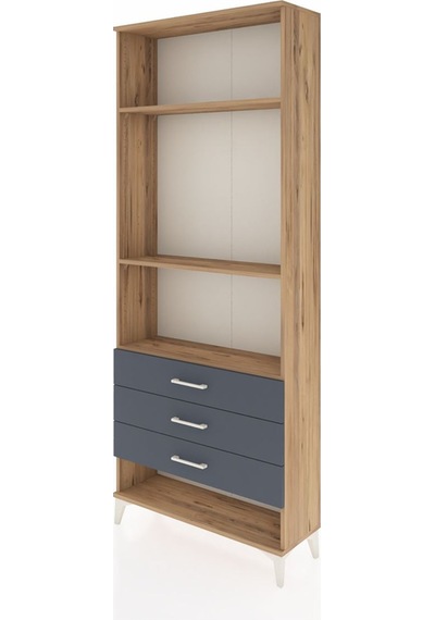 Arges Dolap 3 Raflı 3 Çekmeceli 88x30x221 Çam-antrasit Çam Arges Dolap 3 Raflı 3 Çekmeceli 88x30x221 Çam-antrasit Çam