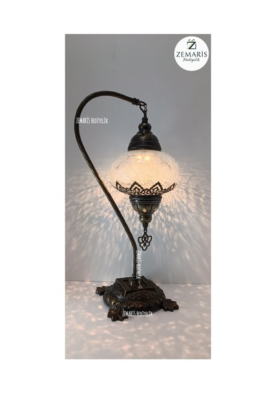 Şarjlı Masa Lambası Abajur Kuğu Beyaz - 820082791 Beyaz